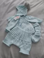 Blue Helmet Hat with Pants Set