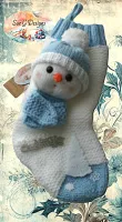 Snowman Light Blue and White.